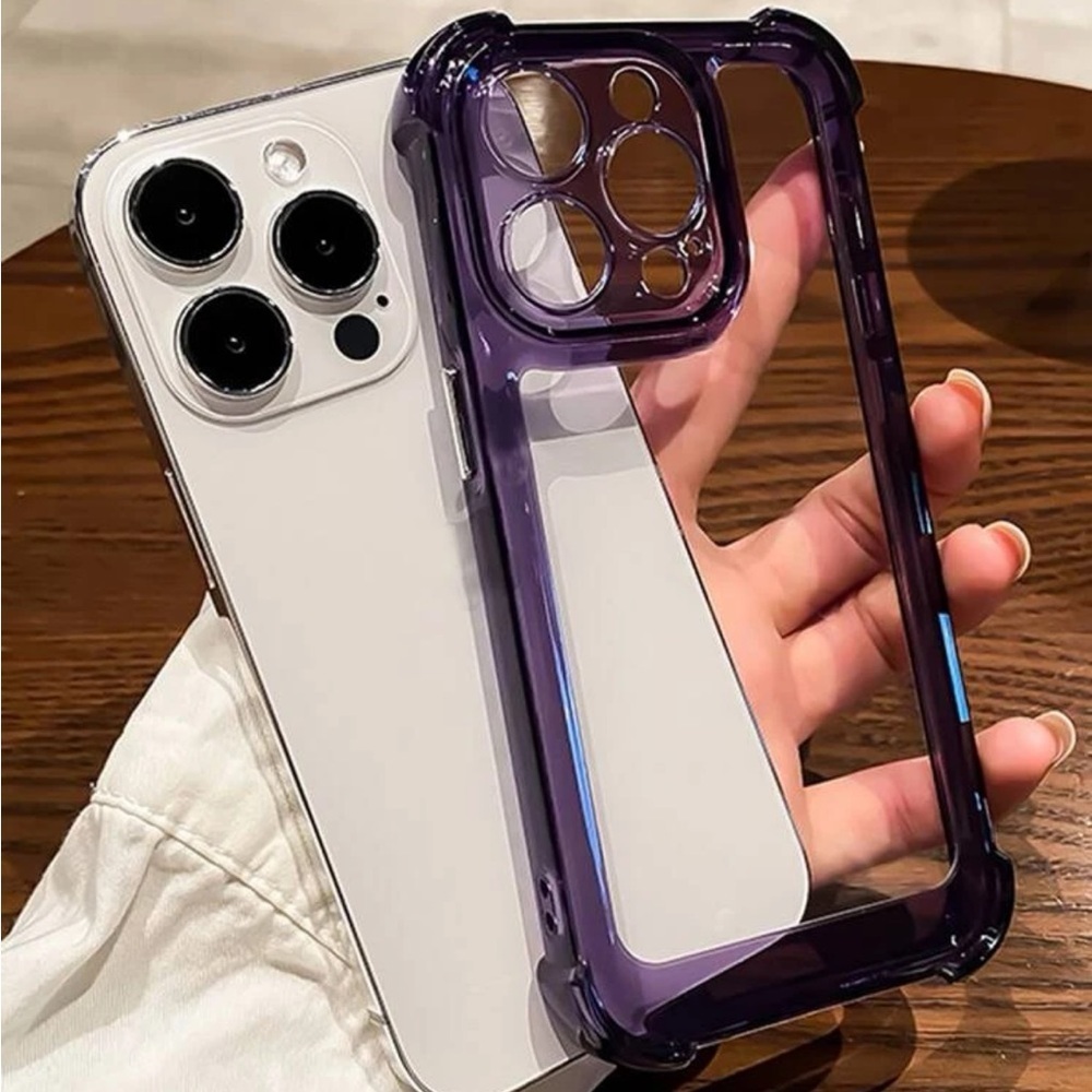 ⚠️Clearance💜iPhone 14/Pro/Pro Max/Plus Cute Purple Clear iPhone Case - Picture 1 of 6